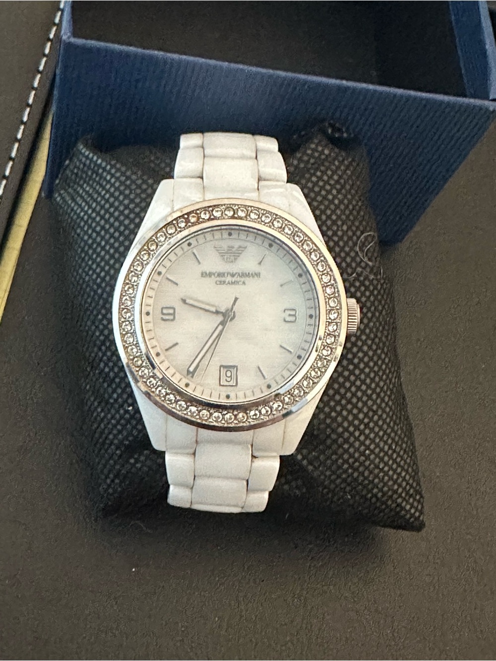 Emporio Armani Ceramic Women's Pearl dial watch
